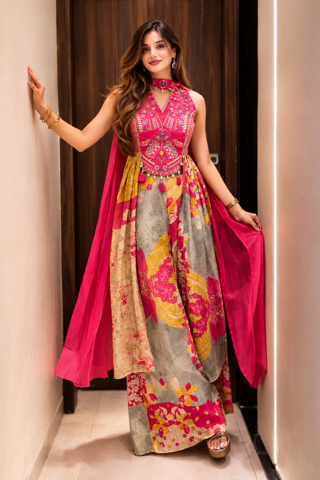 Royal Chinon Wedding Kurti Set