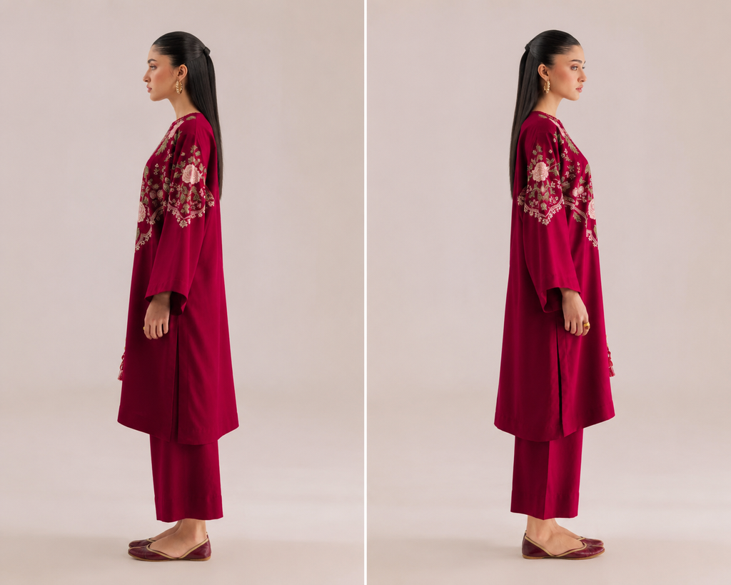 Gulnaar Embroidered Pakmiri Set