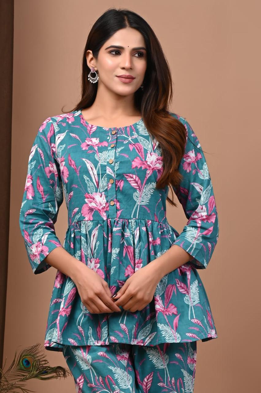 Blush Bloom Cotton Co-Ord Set