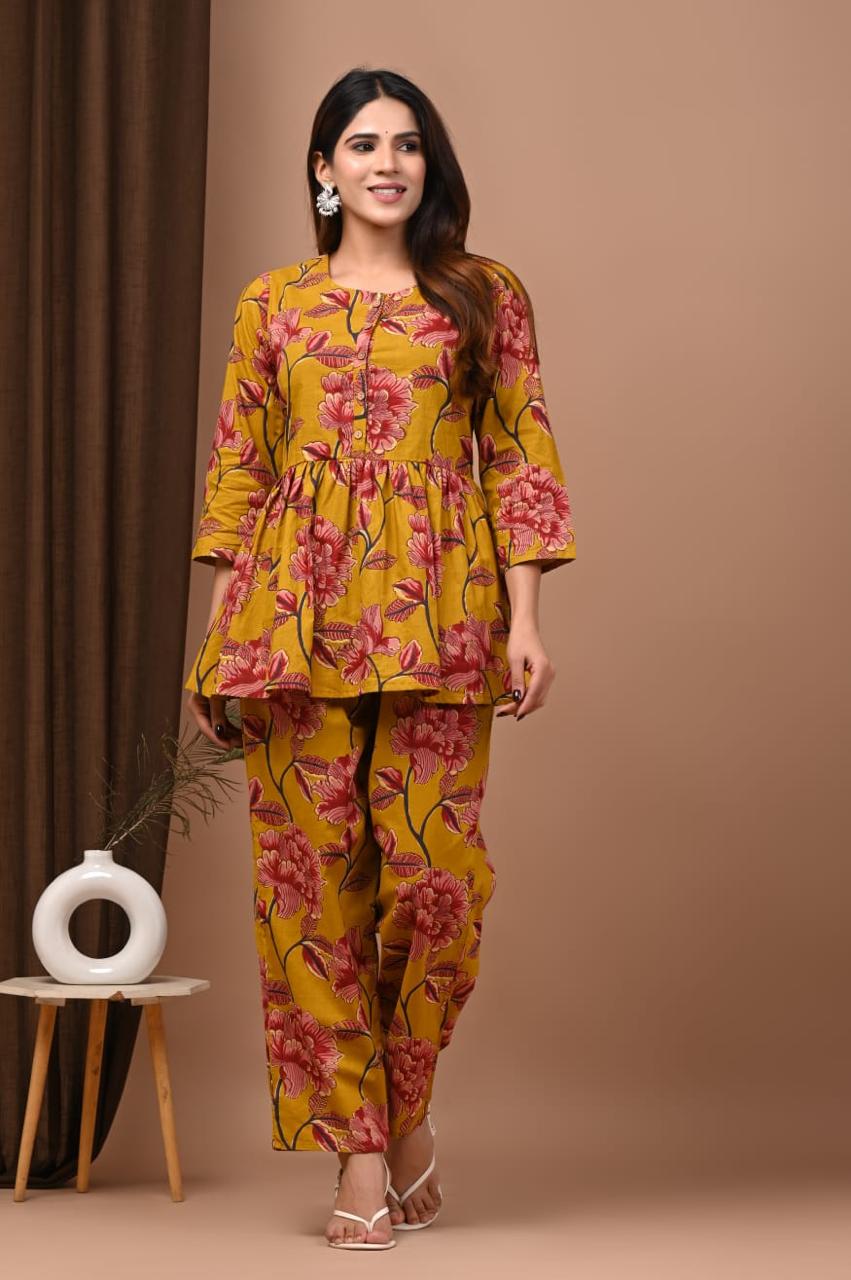 Blush Bloom Cotton Co-Ord Set
