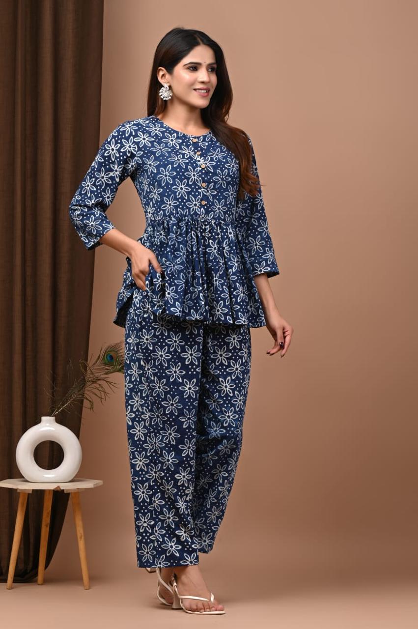Blush Bloom Cotton Co-Ord Set