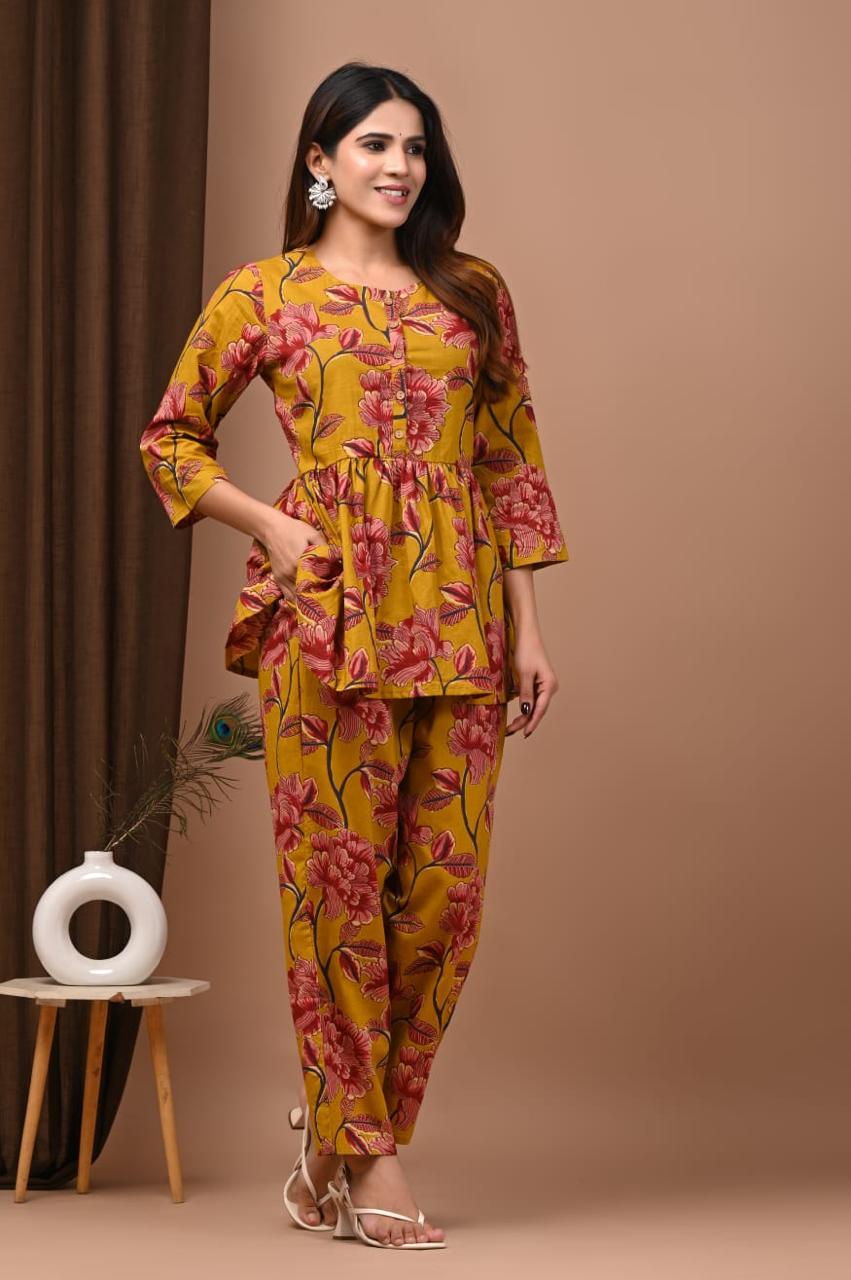 Blush Bloom Cotton Co-Ord Set