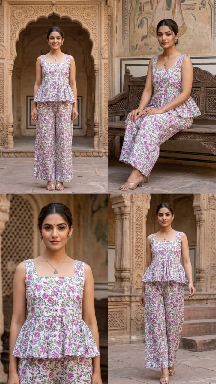 Blush Garden Cotton Co-Ord Set