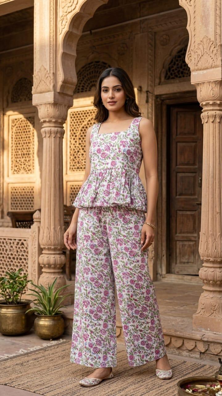 Blush Garden Cotton Co-Ord Set