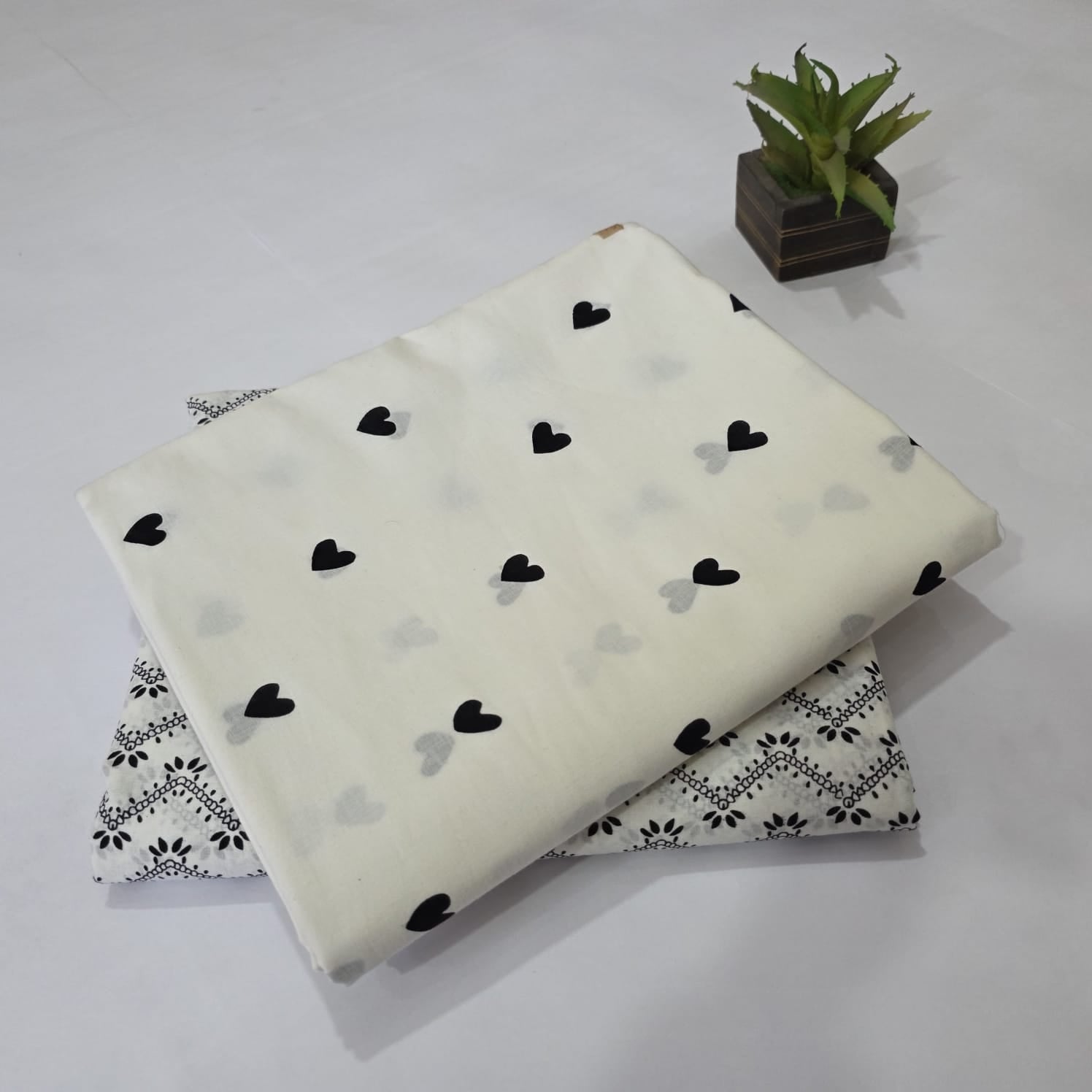 (Premika) Unstitched Cotton Suit