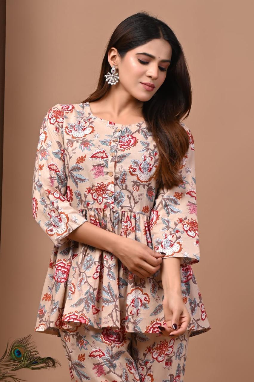 Blush Bloom Cotton Co-Ord Set
