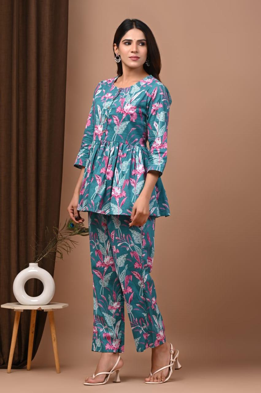 Blush Bloom Cotton Co-Ord Set