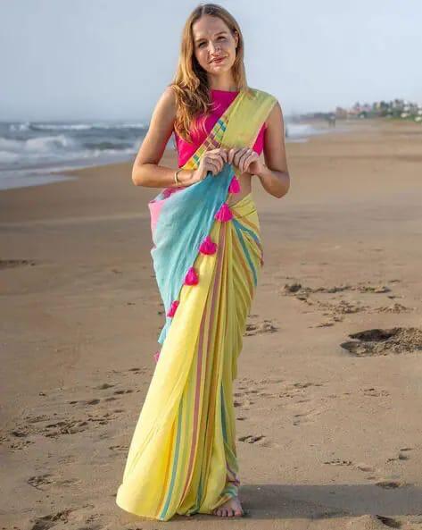 handwoven khadi cotton saree