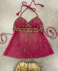Gulnaar Embroidered Georgette Halter Top